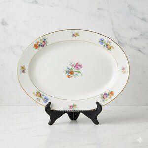 Lamberton · Serving Platter · Rita Maria · Floral Bouquet Pattern · Ivory China
